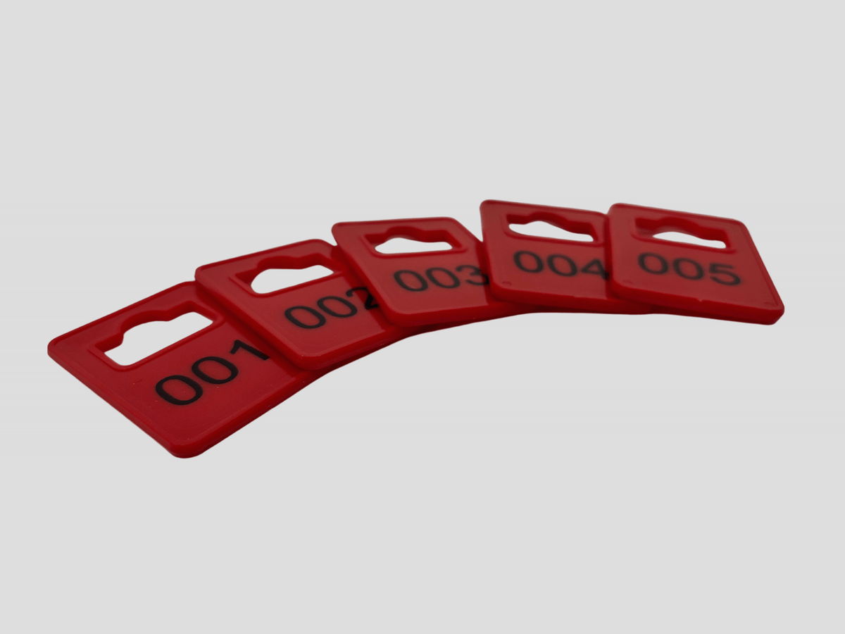 Plastmasas garderobes numuri D 100 gab. Ticket JM Band®
