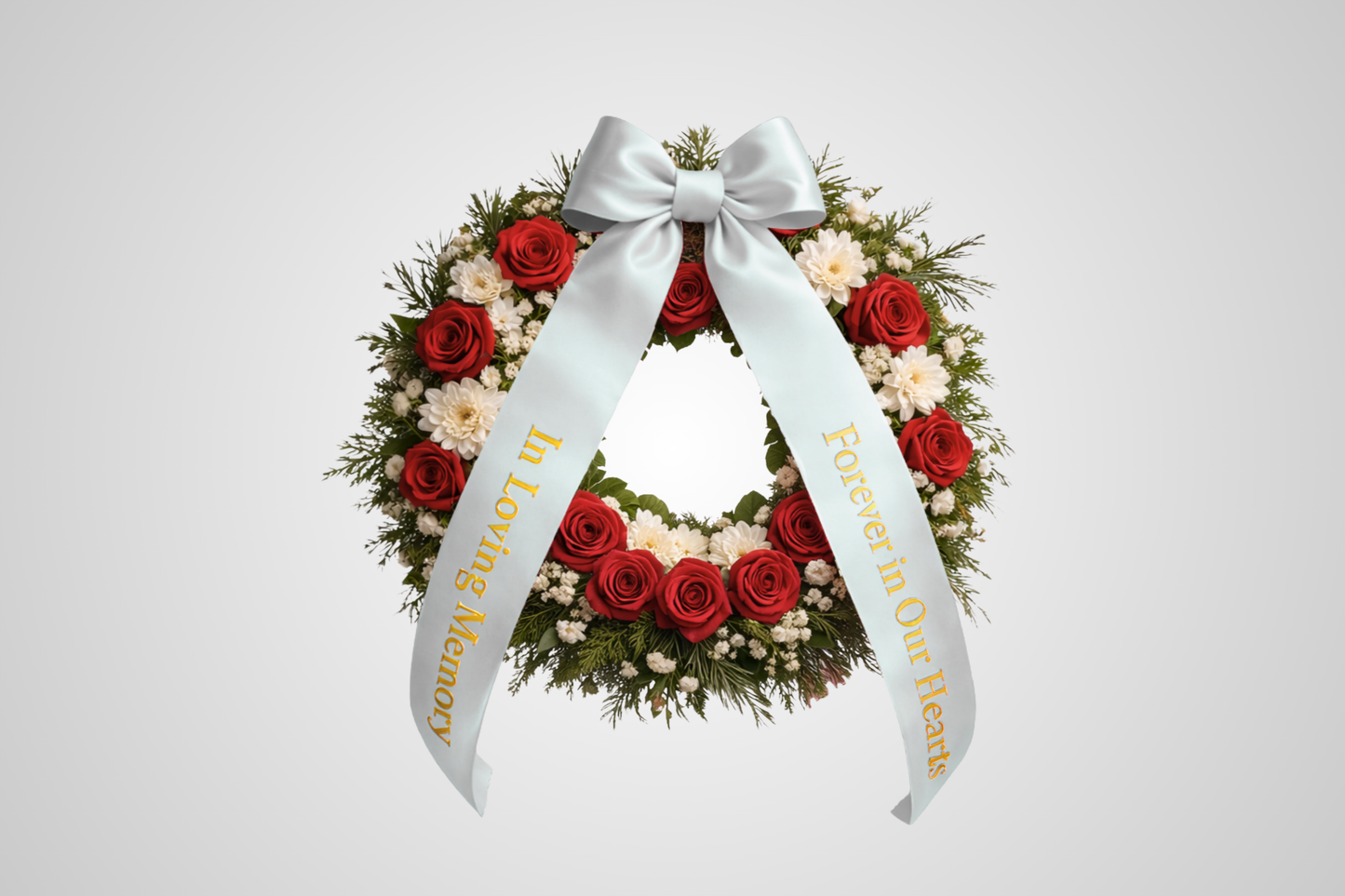 Ekoloģiska satīna pušķa lente ar pielāgotu dizainu pelēkā krāsā no JM Band®.