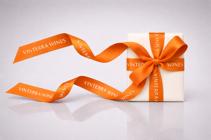 Oranža eko-satīna dāvanu lente ar apdruku no JM Band®.