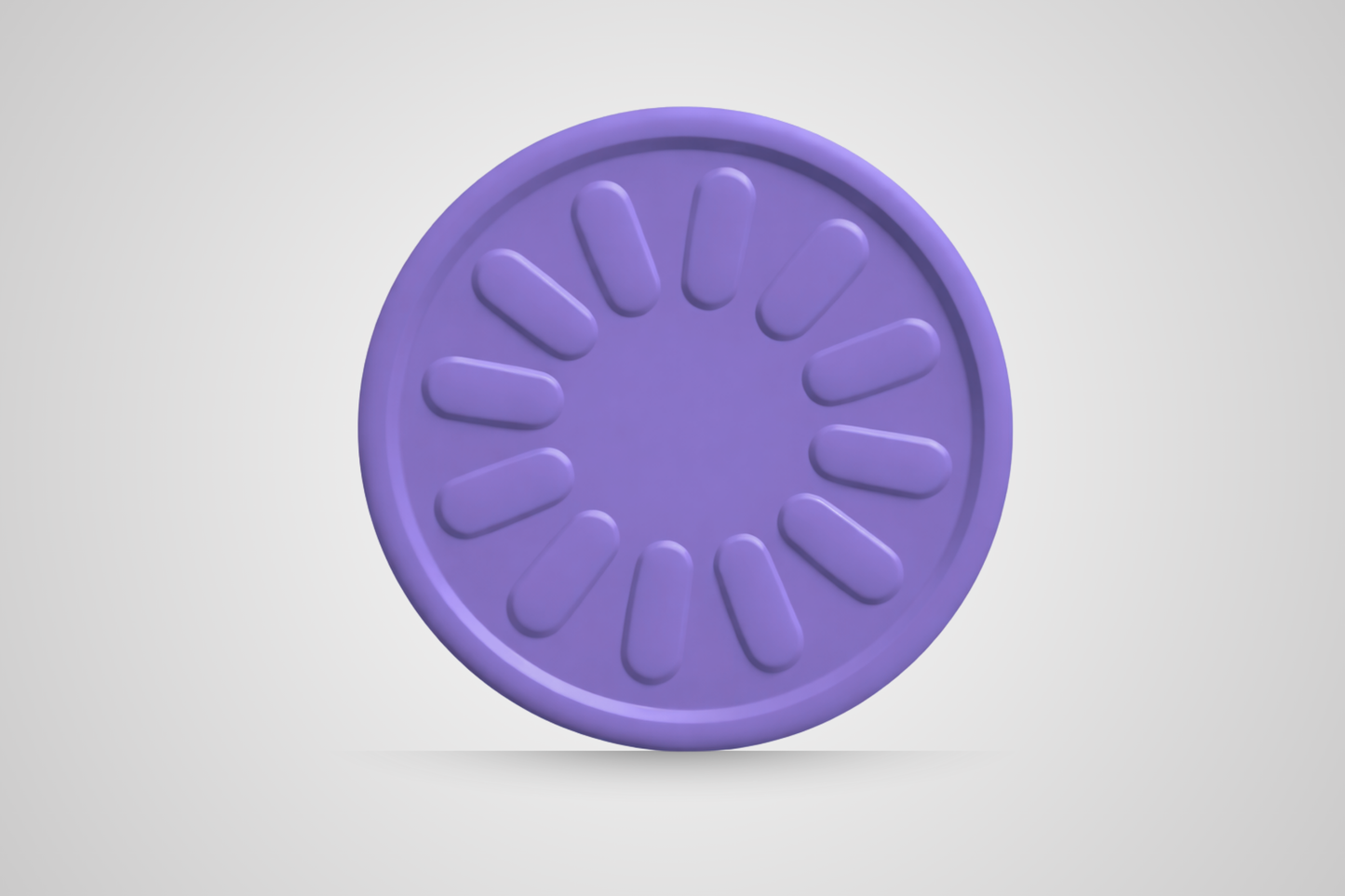 Reljefa dzērienu kupona forma ar violetu ziedu no JM Band®.