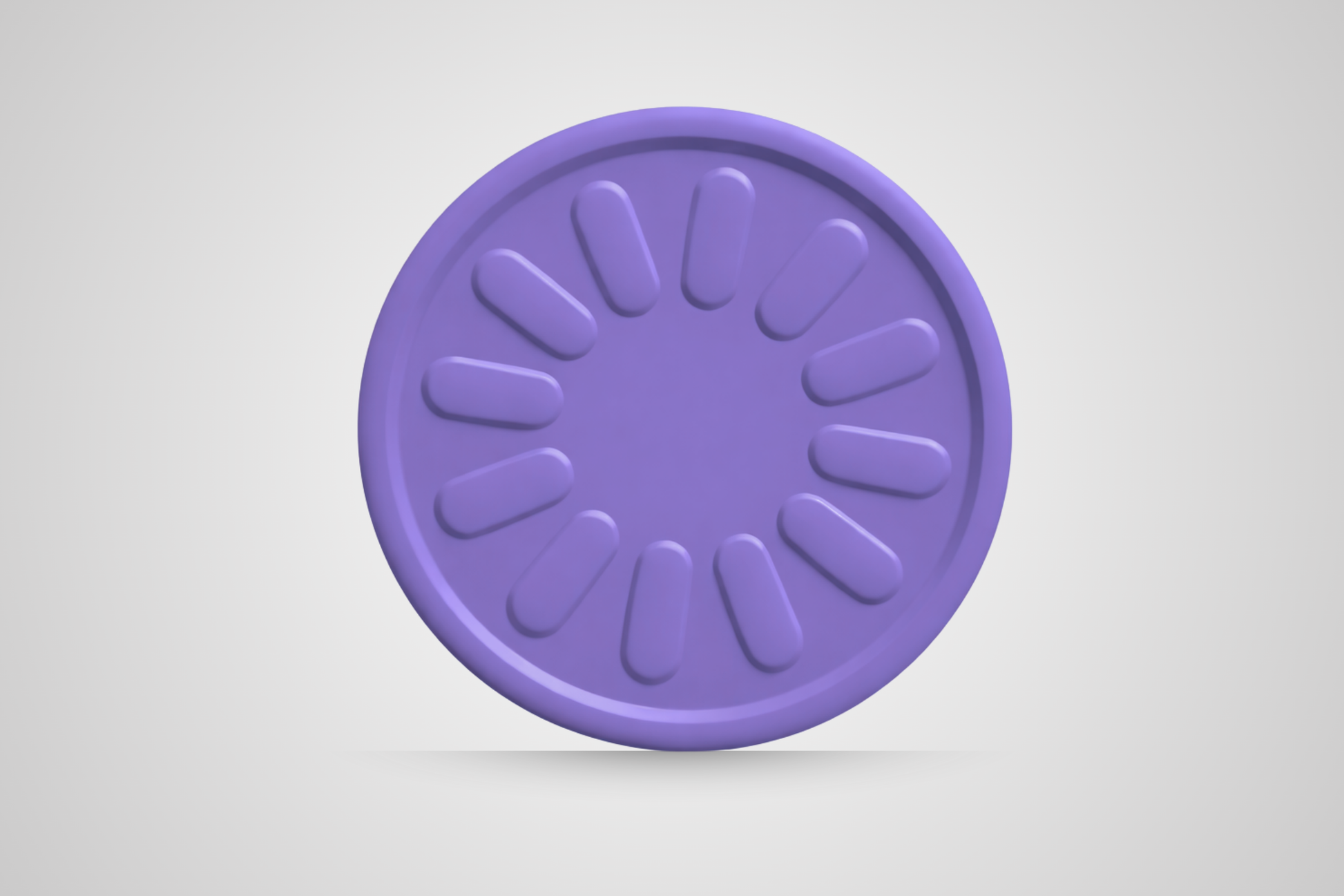 Reljefa dzērienu kupona forma ar violetu ziedu no JM Band®.