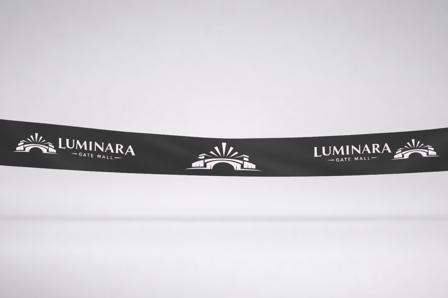 Melna eko-satīna inaugurācijas lente ar apdruku no JM Band®.