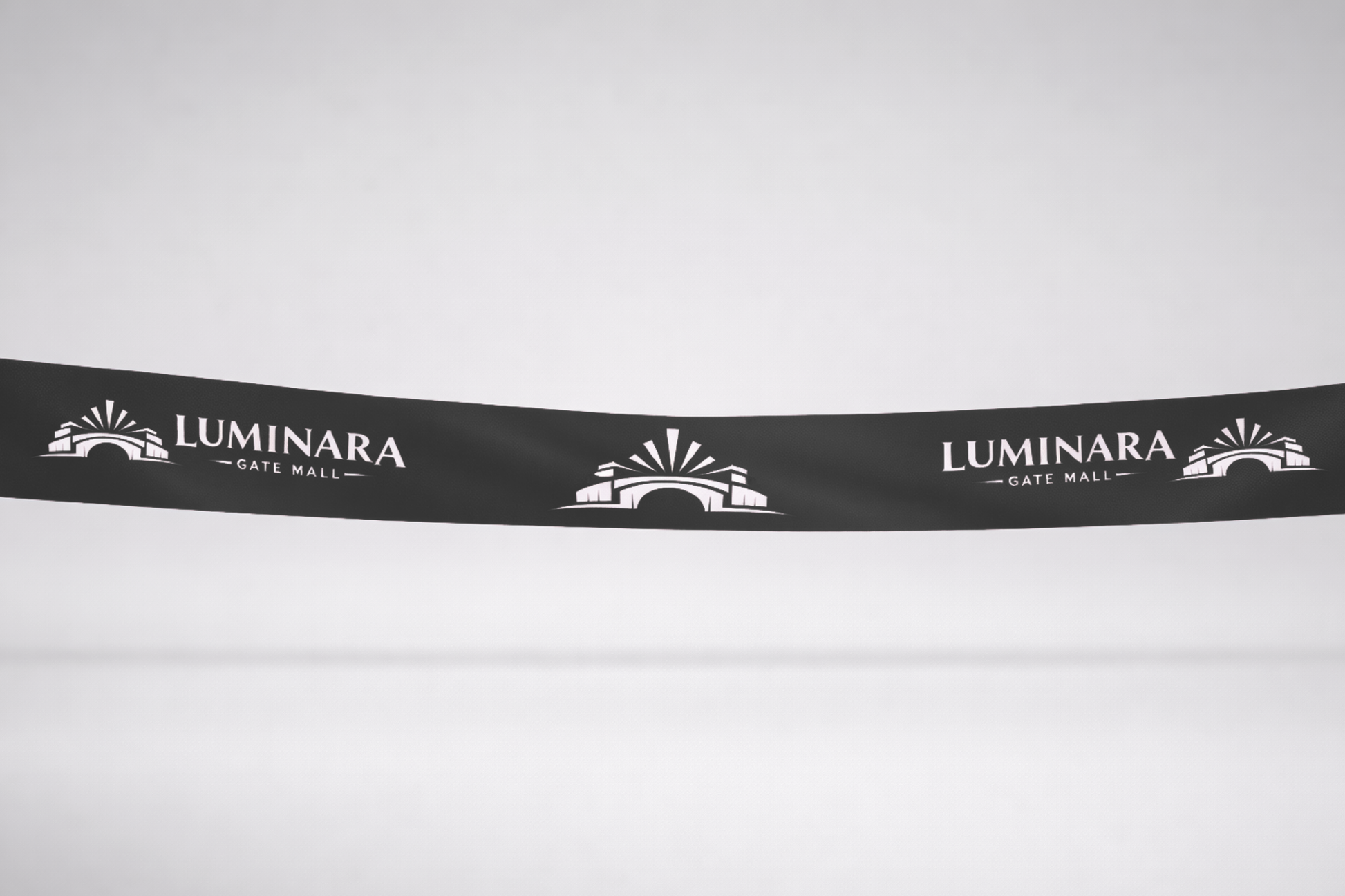 Melna eko-satīna inaugurācijas lente ar apdruku no JM Band®.
