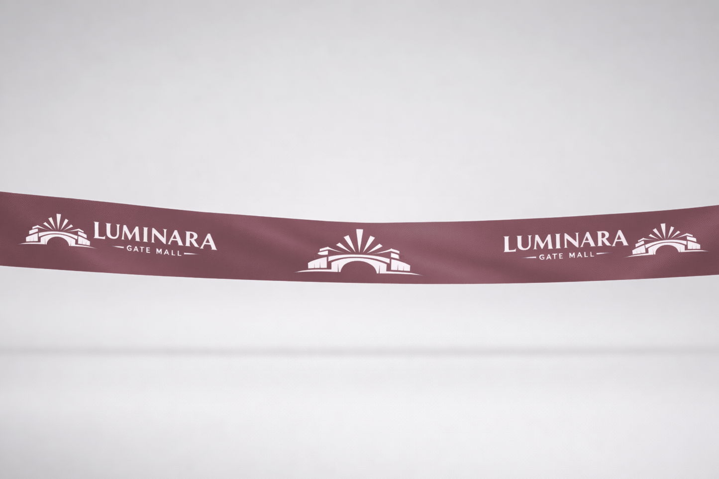 Bordo ECO satīna inaugurācijas lente ar apdruku no JM Band®.