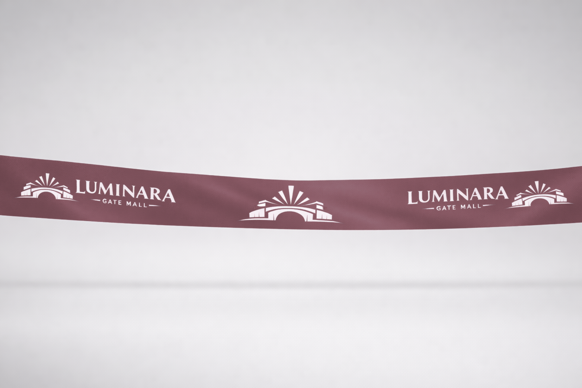 Bordo ECO satīna inaugurācijas lente ar apdruku no JM Band®.