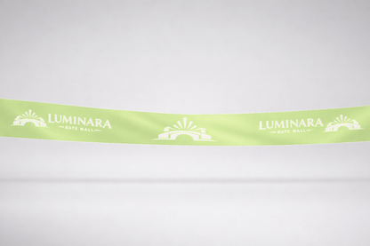 Laima zaļa ECO satīna inaugurācijas lente ar apdruku no JM Band®.