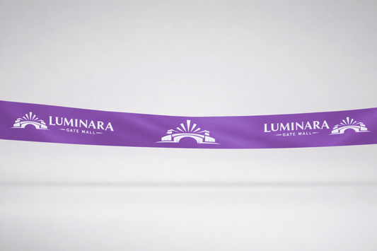 Violeta ECO satīna inaugurācijas lente ar apdruku no JM Band®.