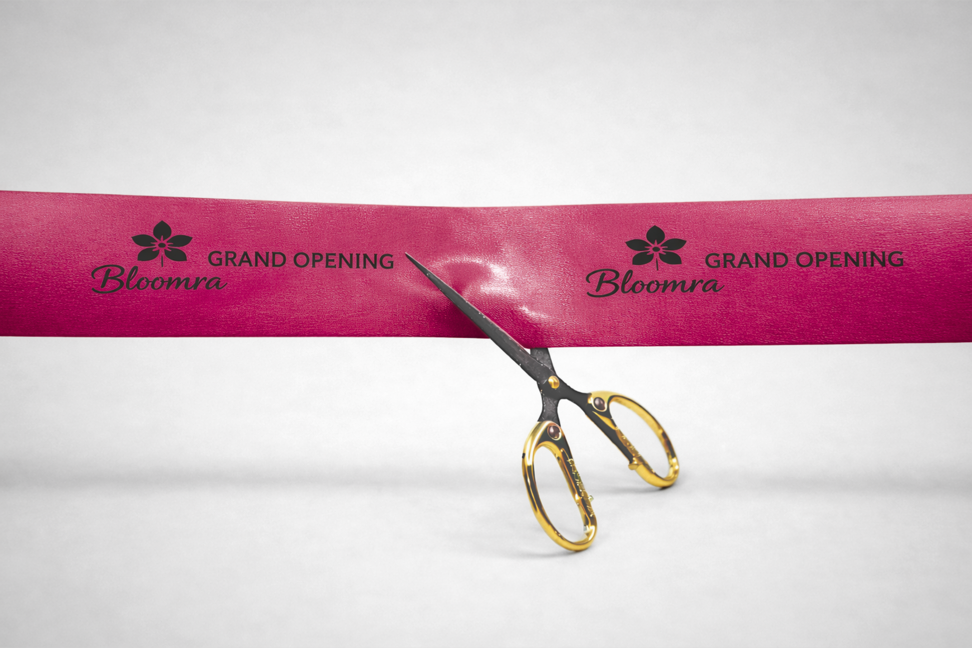 Tumši sarkana inaugurācijas lente ar apdruku no JM Band®