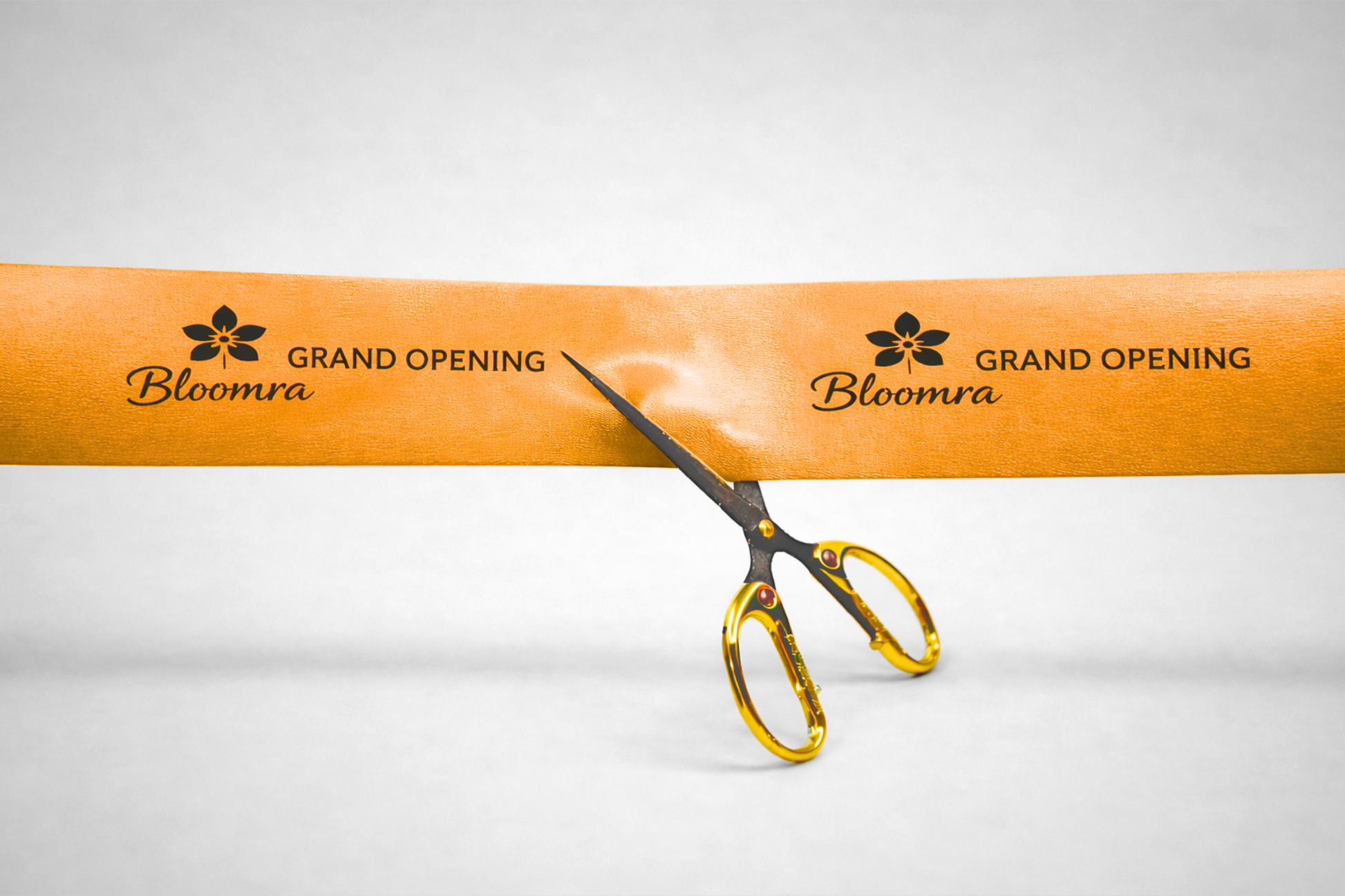 Oranža inaugurācijas lente ar apdruku no JM Band®.