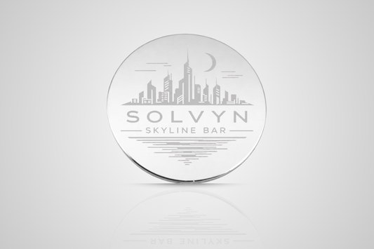 Metal tokens in silver with engraved logo from JM Band®