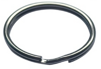 Durable metal key ring for keys and keychains.