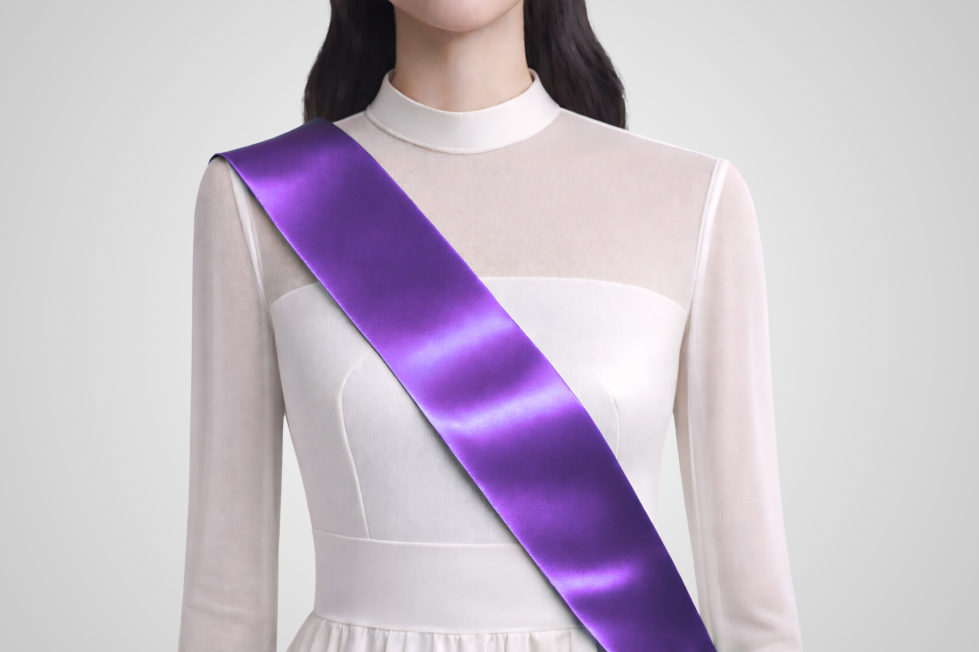 Violeta ECO satīna apbalvojumu lente bez apdrukas no JM Band®.