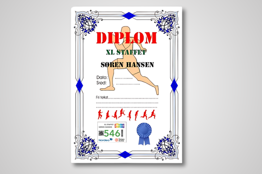 JM Band® dalības diploma fotoattēls. Iegādājieties sacensību numuru augstā kvalitātē šeit.