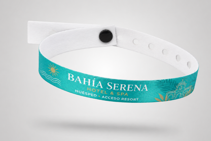10mm wide Printed festival wristbands with loop lock | JM Band®
