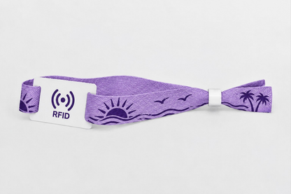 RFID bambusa auduma aproces ar apdruku