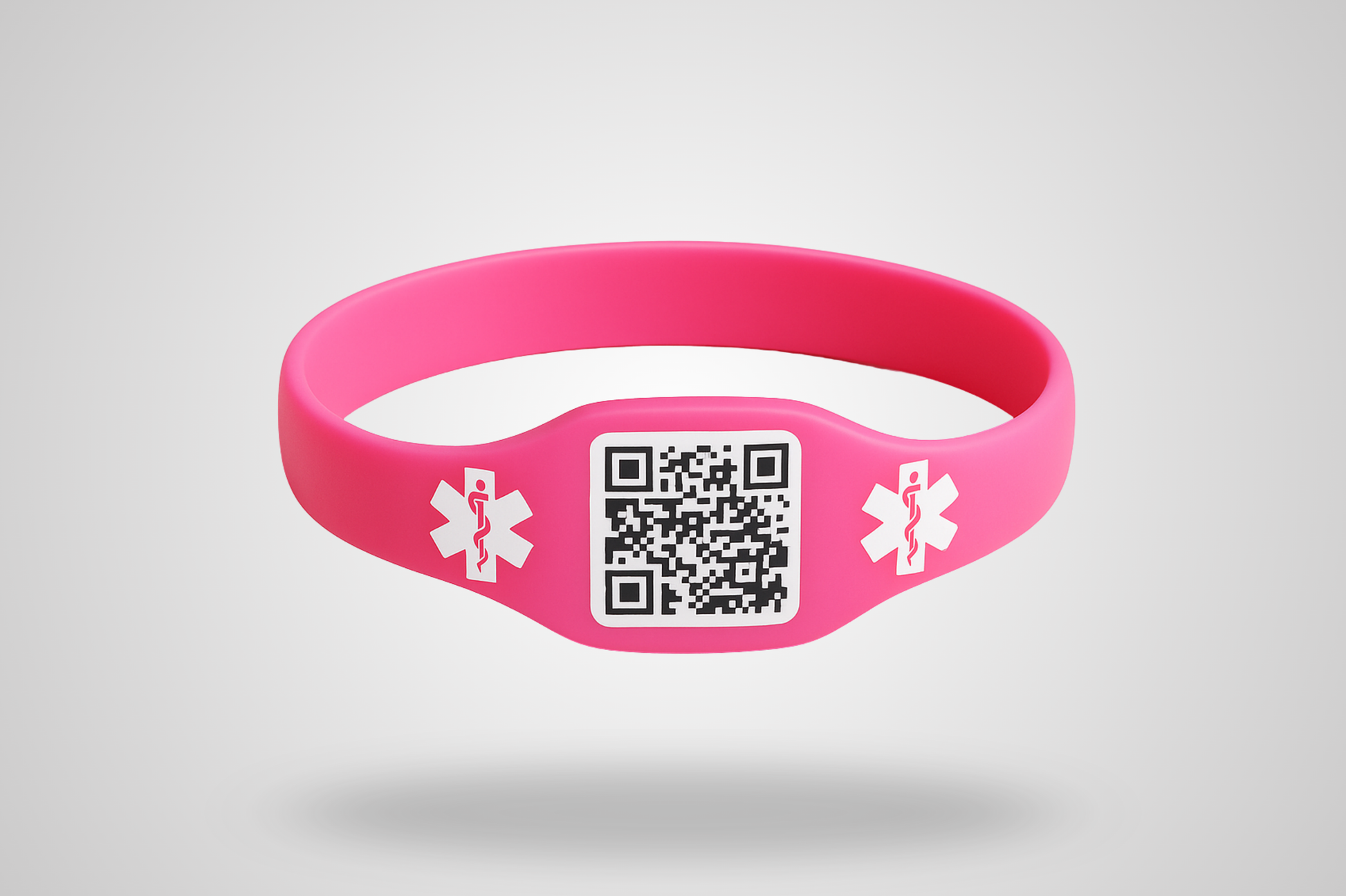 JM Band® silikona aproču fotoattēls ar QR kodu. Iegādājieties 12 mm silikona aproces šeit.