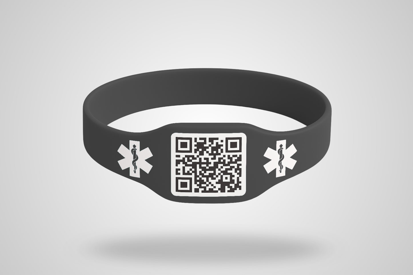 JM Band® silikona aproču fotoattēls ar QR kodu. Iegādājieties 6 mm silikona aproces šeit.