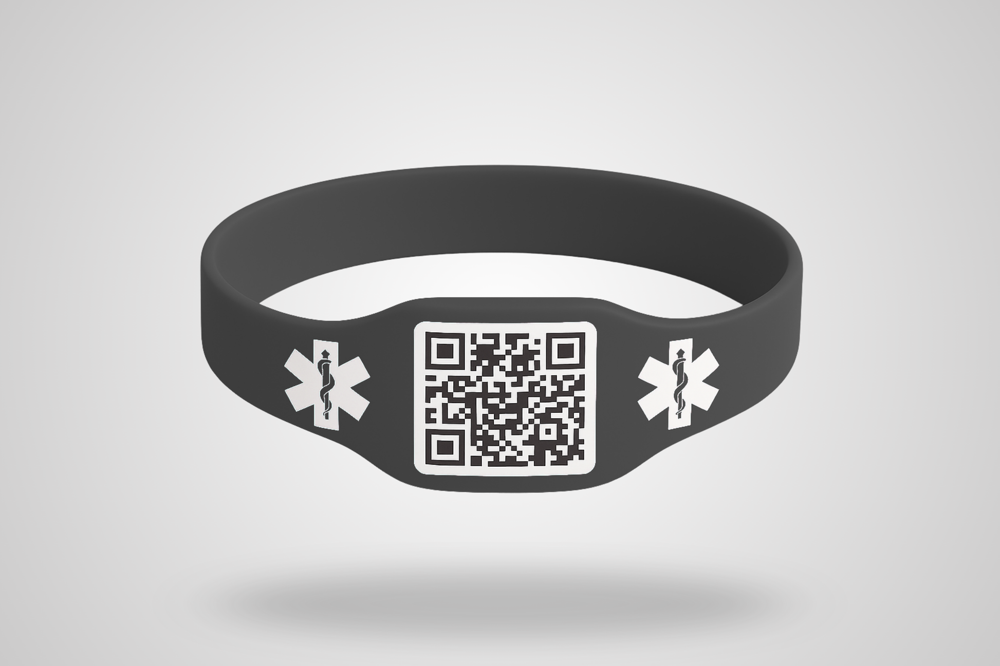 JM Band® silikona aproču fotoattēls ar QR kodu. Iegādājieties 6 mm silikona aproces šeit.