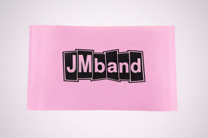 JM Band® melnas termopārneses folijas drukas piemērs.