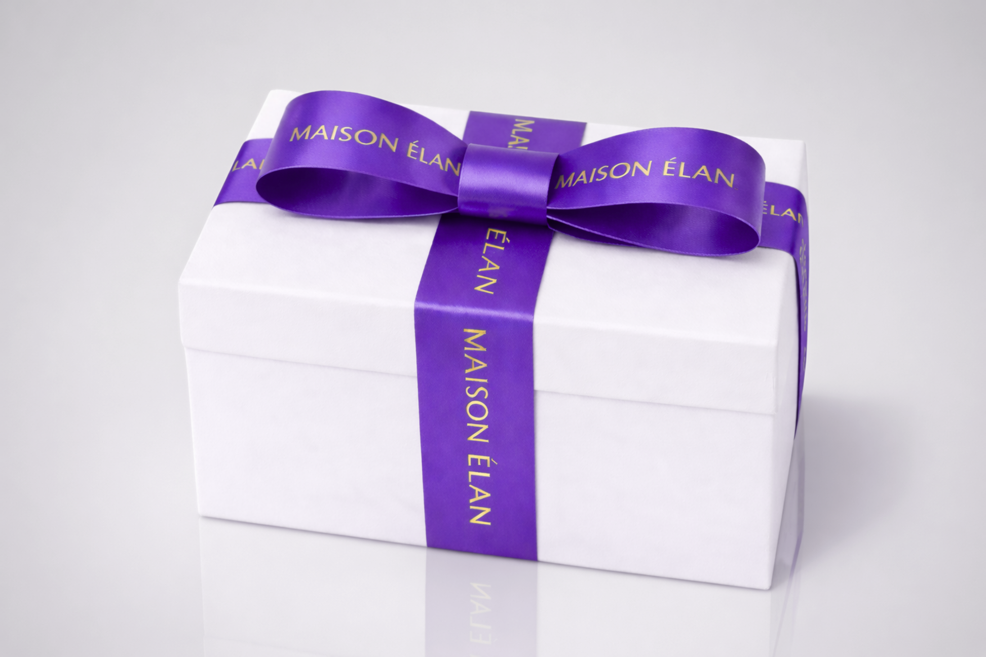 Plata violeta dāvanu lente ar pielāgotu apdruku no JM Band®.