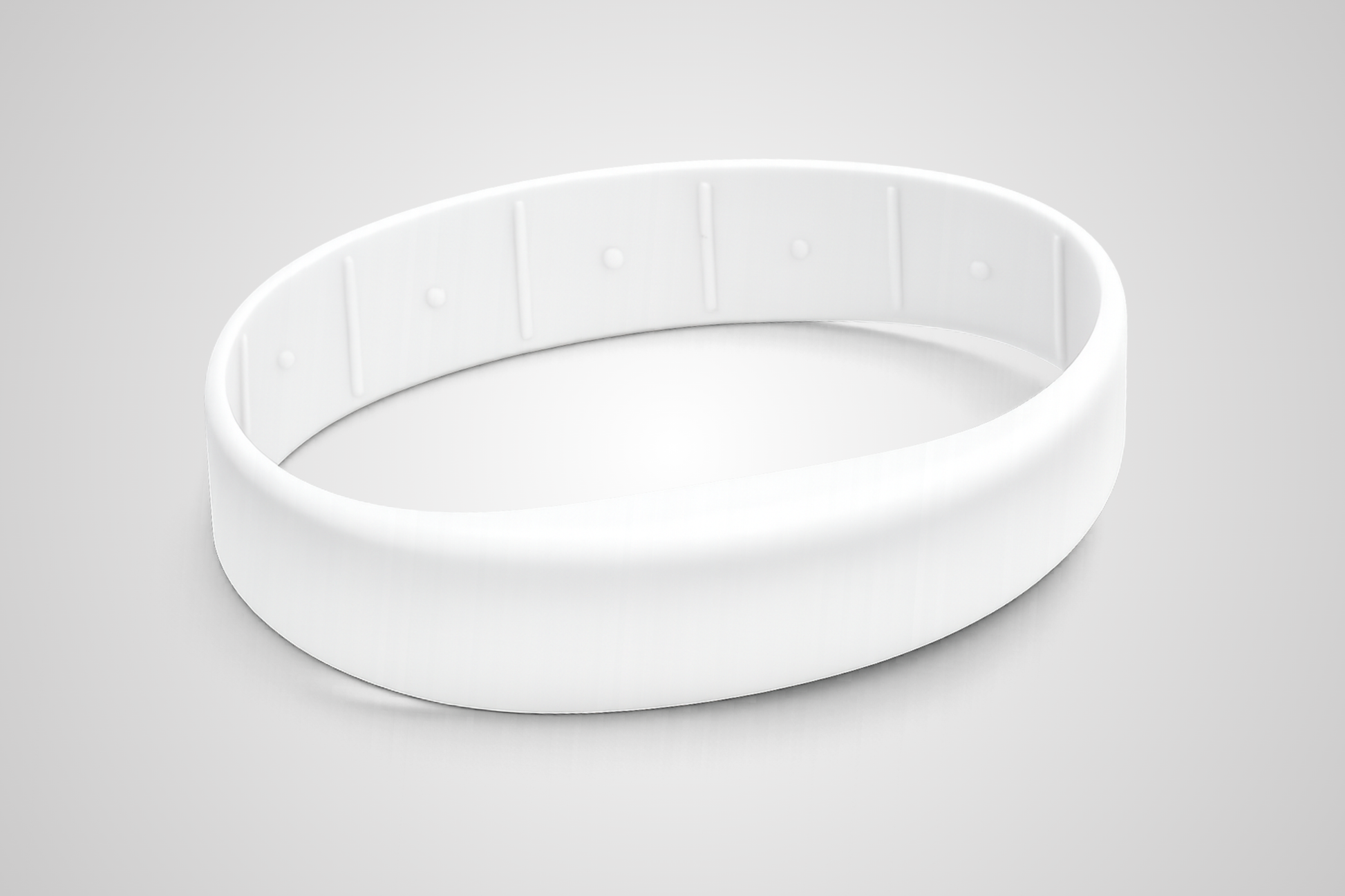 Balta silikona aproce no JM Band® ar apdruku un RFID