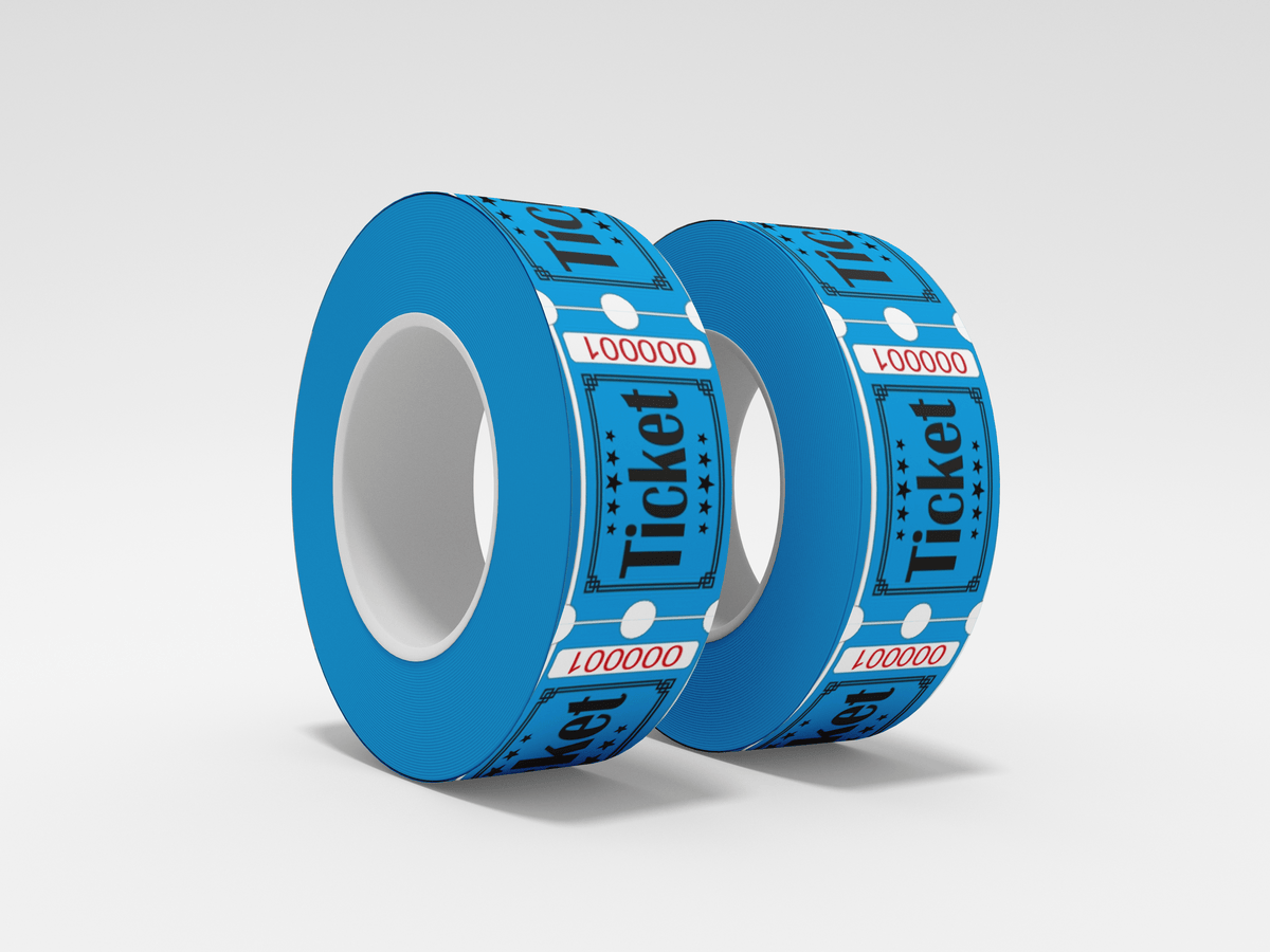 Ieejas biļetes 1000 x 1 rullis Biļetes JM Band UK 1 Zilas
