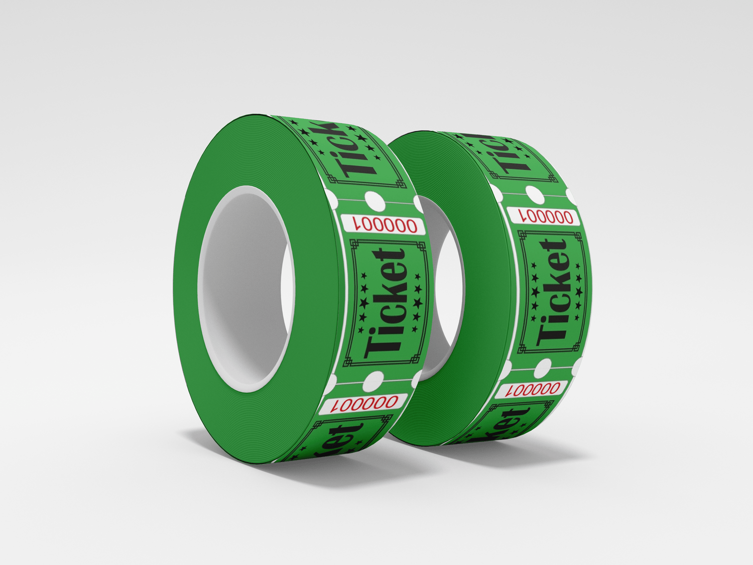 Ieejas biļetes 1000 x 1 rullis Biļetes JM Band UK 1 Zaļš