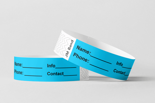 ID papīra aproces Papīra aproces JM Band® 10 zilas