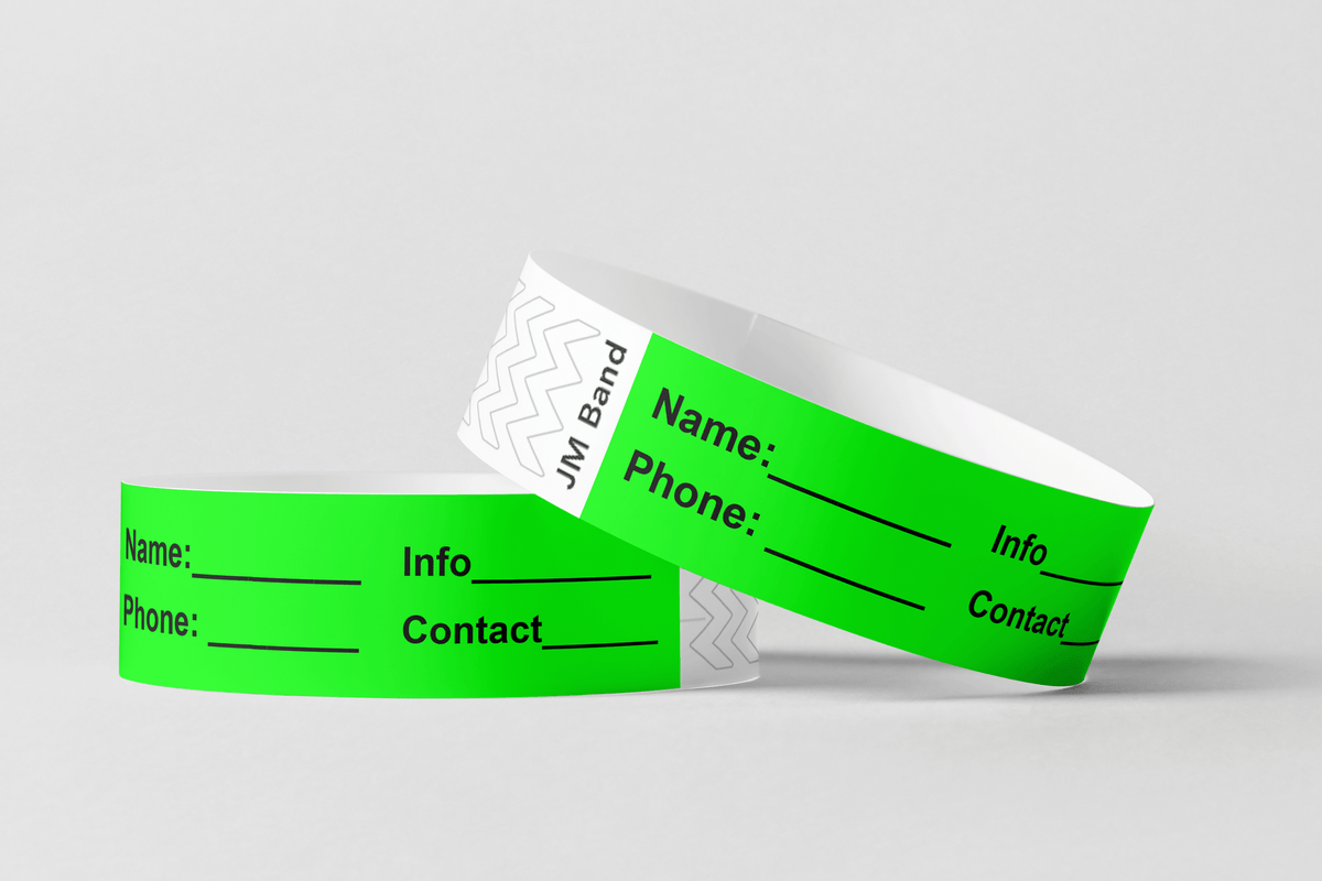 ID papīra aproces Papīra aproces JM Band® 10 zaļas