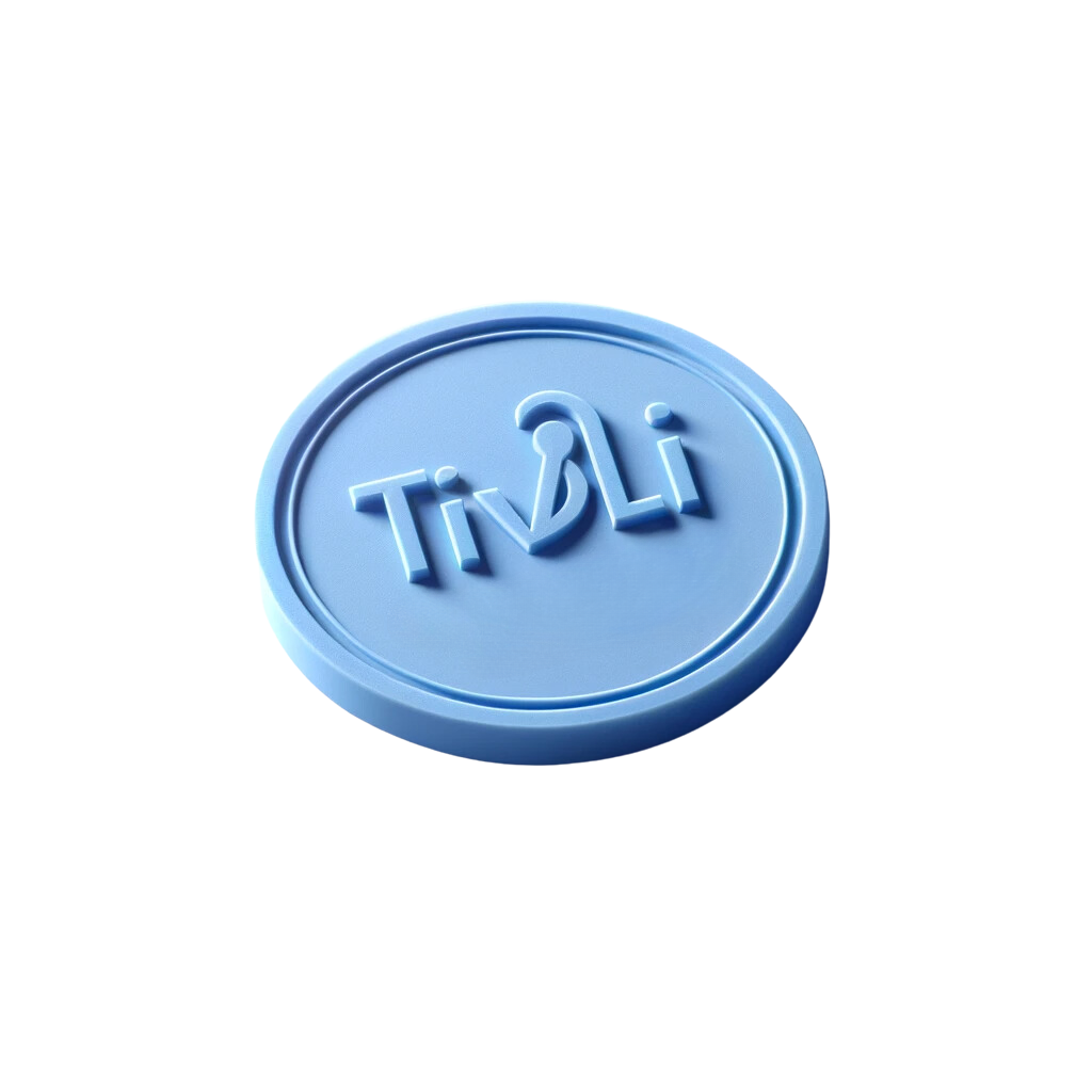 Tivoli žetoni zilā krāsā